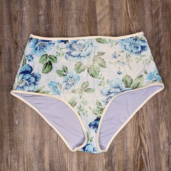 aerie Other - Aerie Womens High Waisted Full Coverage Swim Bottoms Suit Floral Size L Large